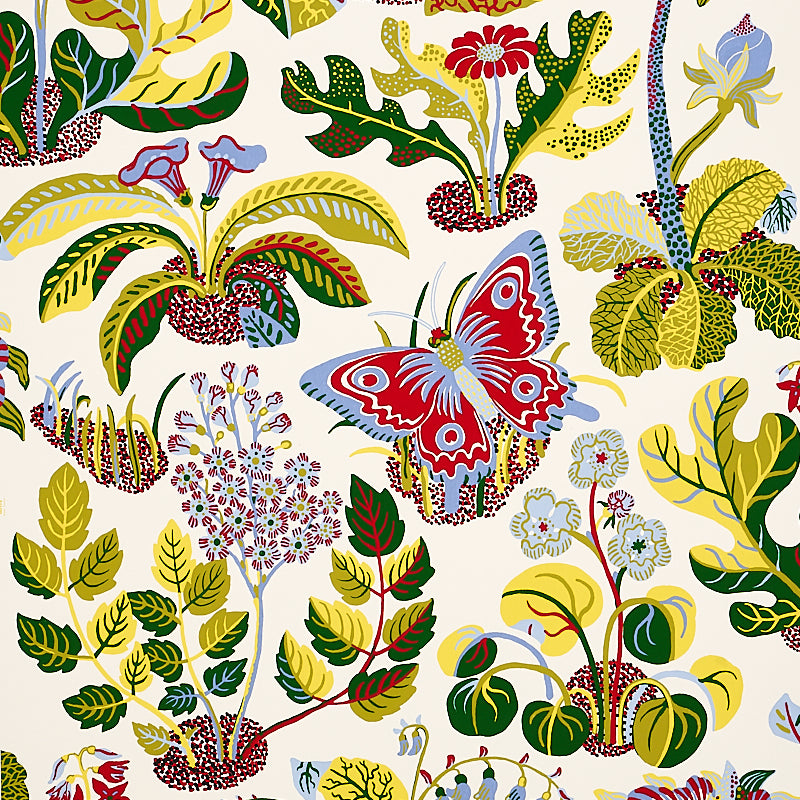 Exotic Butterfly Multi 5008421 Wallpaper by Schumacher - Wallpapers To Go