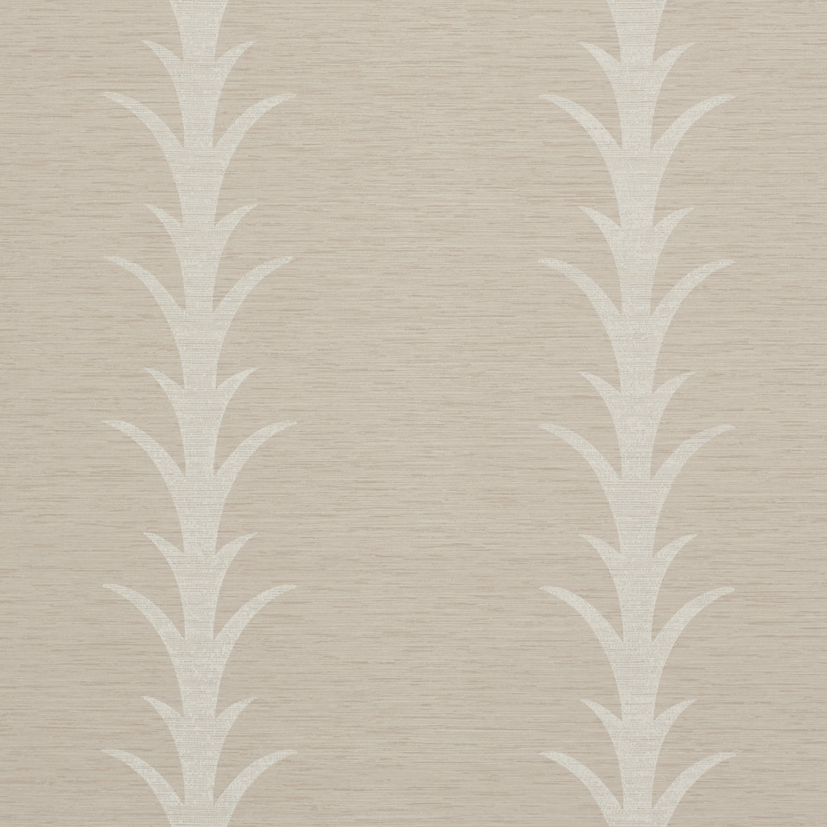 Acanthus Stripe Vinyl fabric in taupe color - pattern number 5008591 - by Schumacher in the Silver Lining Performance Wallcoverings collection