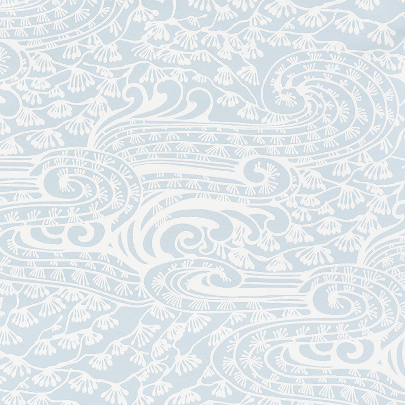 Mizu wallpaper in sky color - pattern number 5008730 - by Schumacher in the Mingei collection