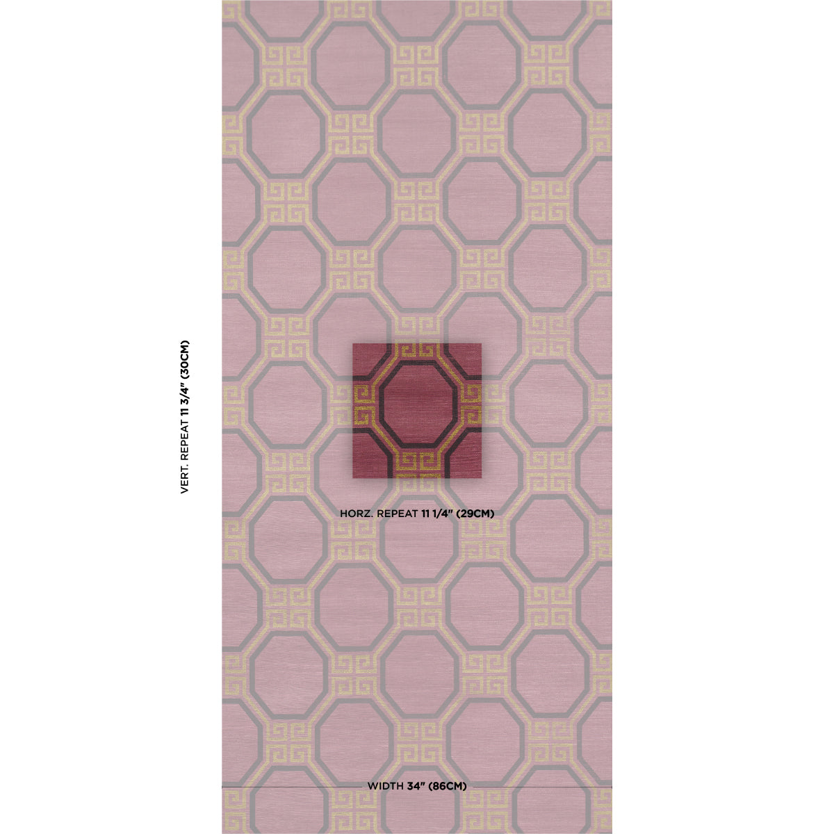 Octavia Sisal Wallpaper in golden plum color - pattern number 5008937 - by Schumacher in the Perennial Favorites collection