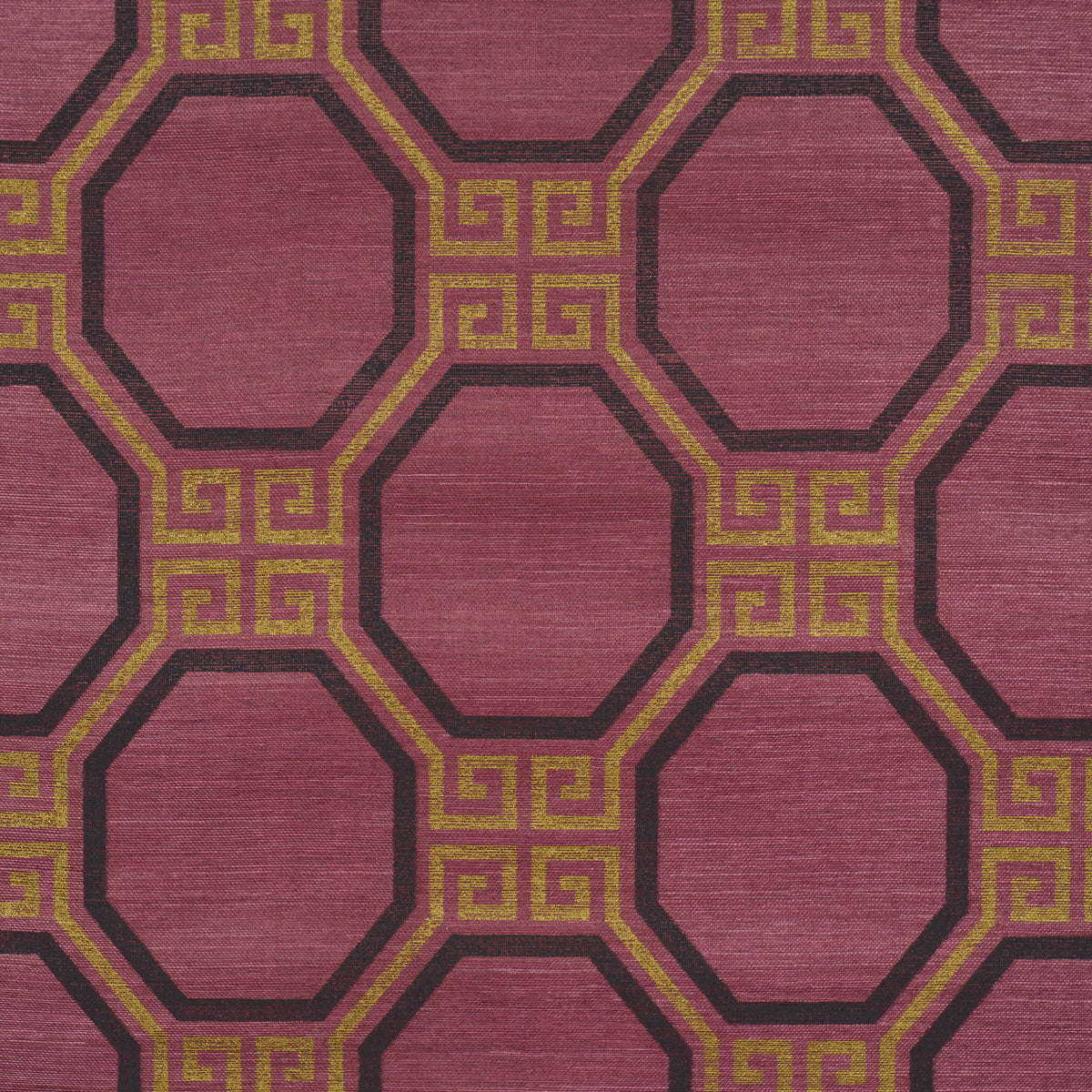 Octavia Sisal Wallpaper in golden plum color - pattern number 5008937 - by Schumacher in the Perennial Favorites collection