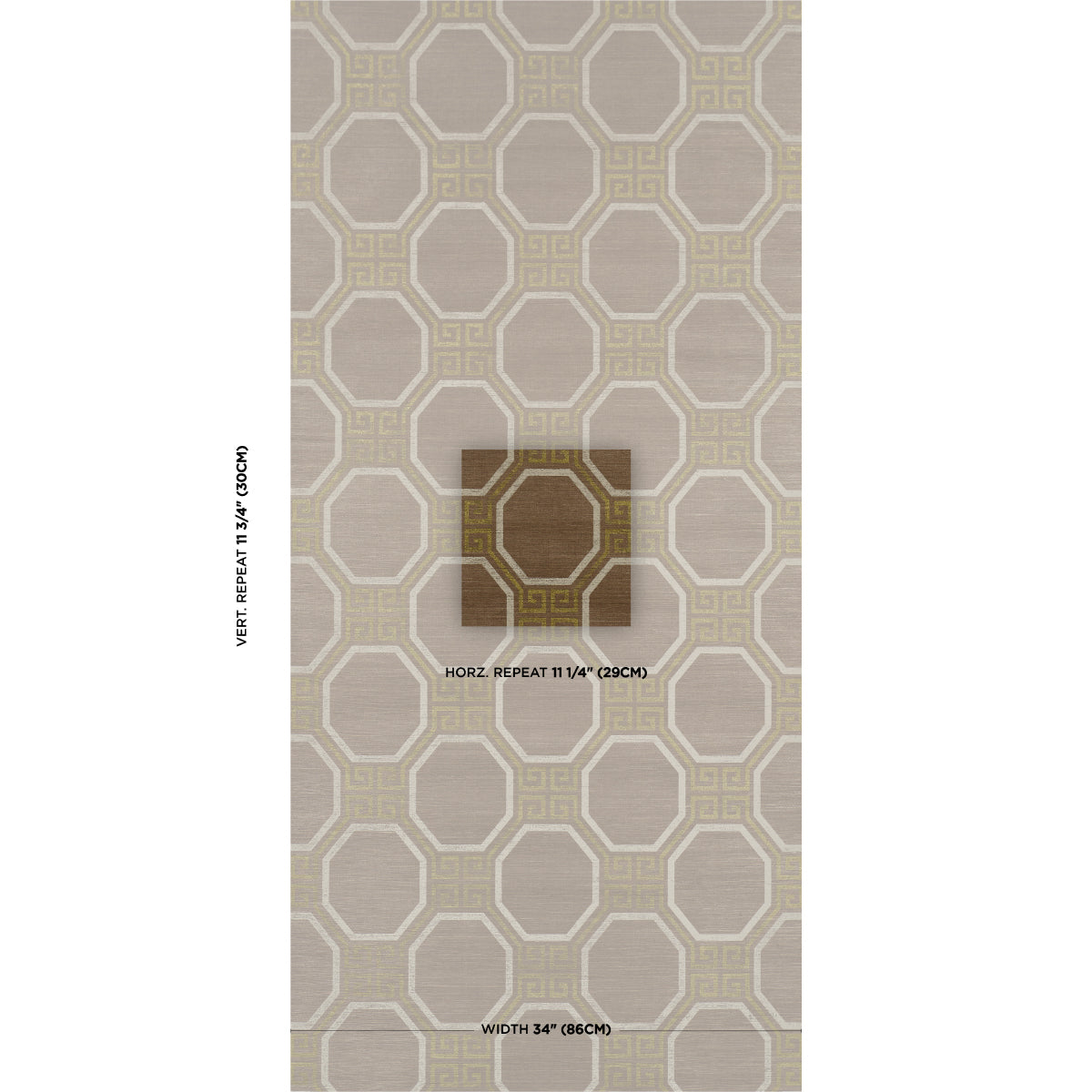 Octavia Sisal Wallpaper in sepia color - pattern number 5008938 - by Schumacher in the Perennial Favorites collection