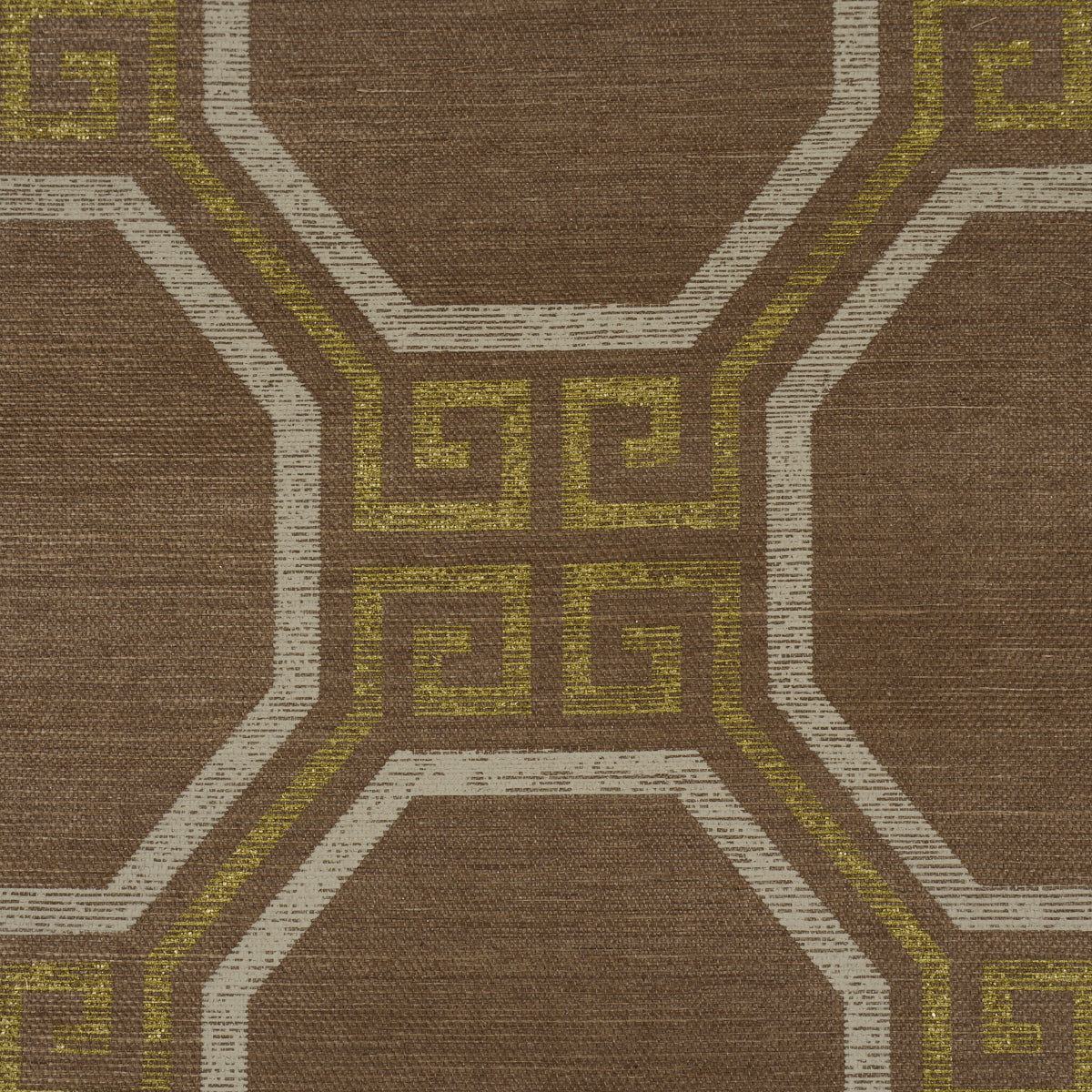 Octavia Sisal Wallpaper in sepia color - pattern number 5008938 - by Schumacher in the Perennial Favorites collection