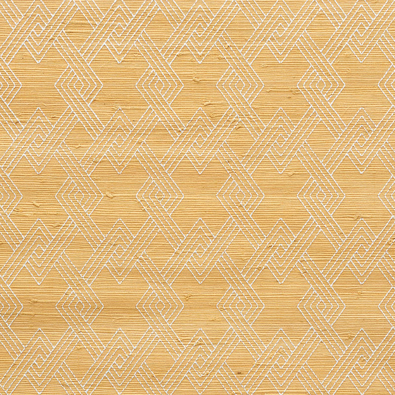 Hix Embroidered Jute fabric in natural color - pattern number 5008960 - by Schumacher in the Happy Together collection