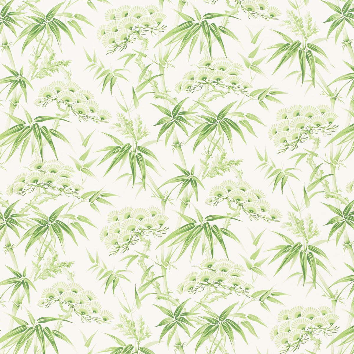 Arita Floral wallpaper in leaf color - pattern number 5009141 - by Schumacher in the Mingei collection