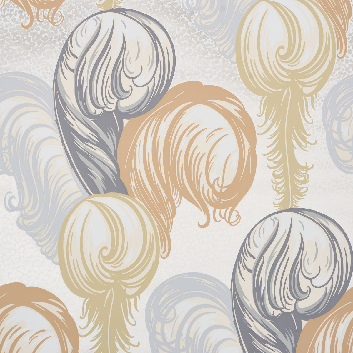 Plumes fabric in champagne color - pattern number 5009150 - by Schumacher in the Fashion Forward collection
