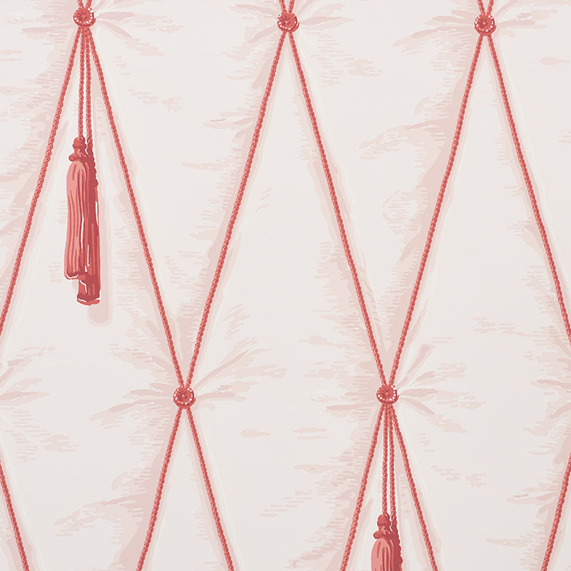 Drapery fabric in blush color - pattern number 5009161 - by Schumacher in the Trompe L Oeil collection