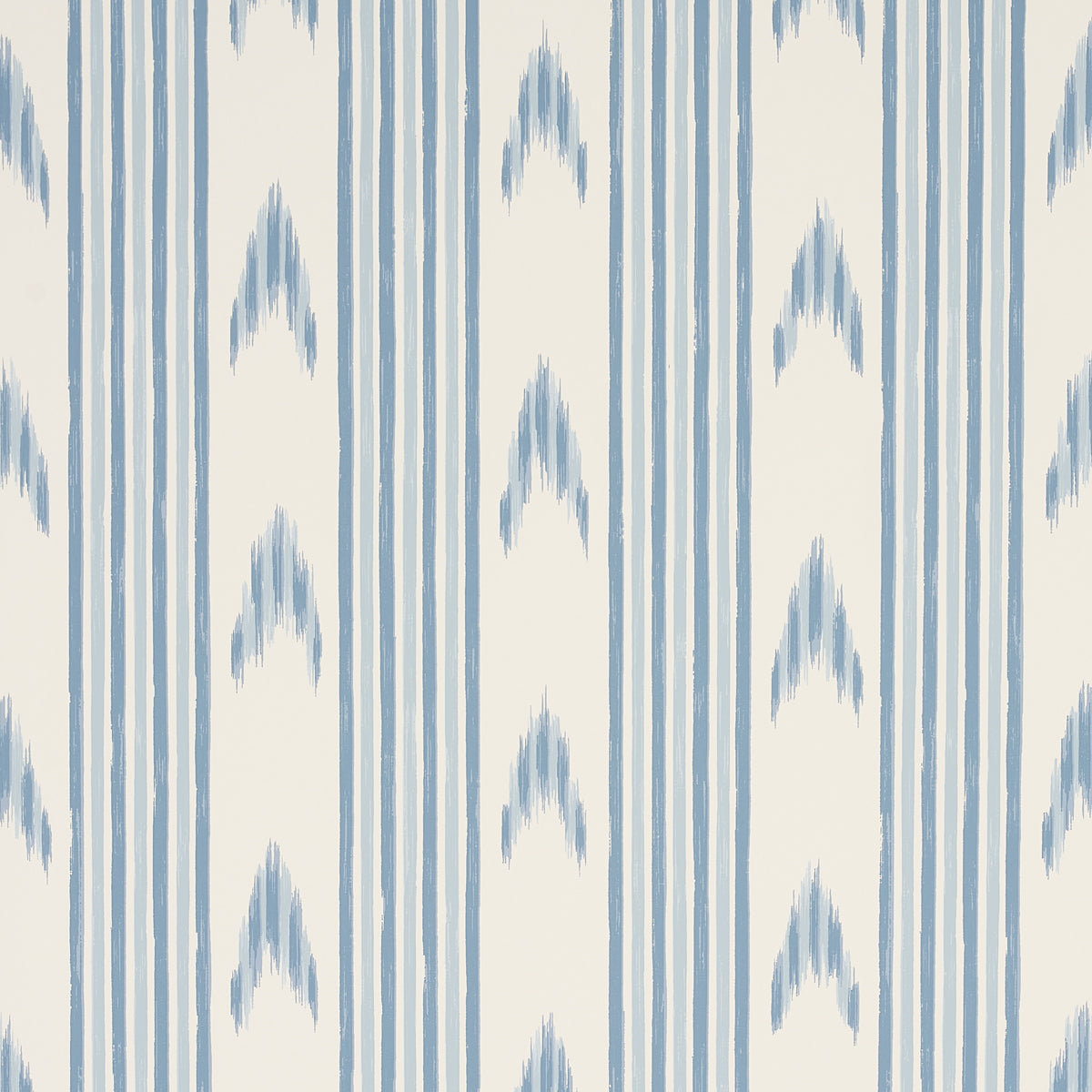 Santa Barbara Ikat wallpaper in china blue color - pattern number 5009223 - by Schumacher in the Mark D Sikes collection
