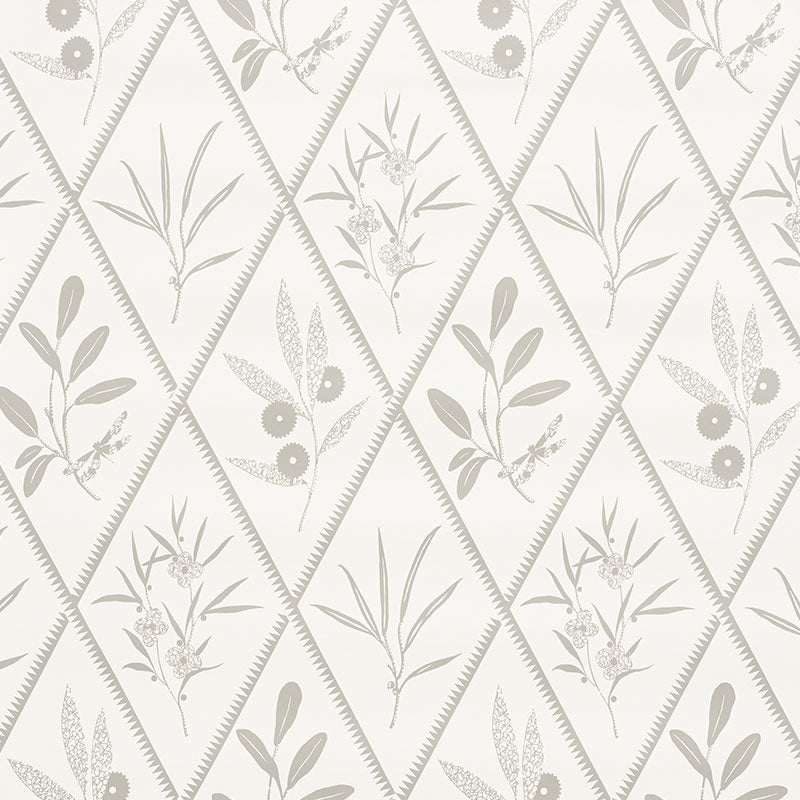 Endimione fabric in grey color - pattern number 5009372 - by Schumacher in the Charlap Hyman and Herrero collection