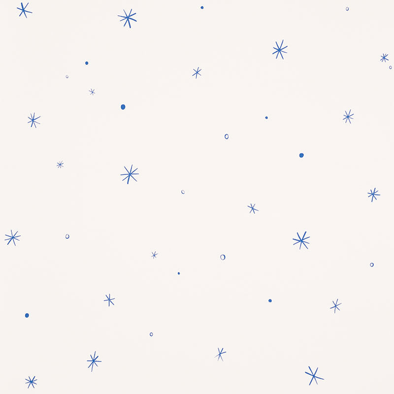 Calisto fabric in ivory and cobalt color - pattern number 5009420 - by Schumacher in the Charlap Hyman and Herrero collection