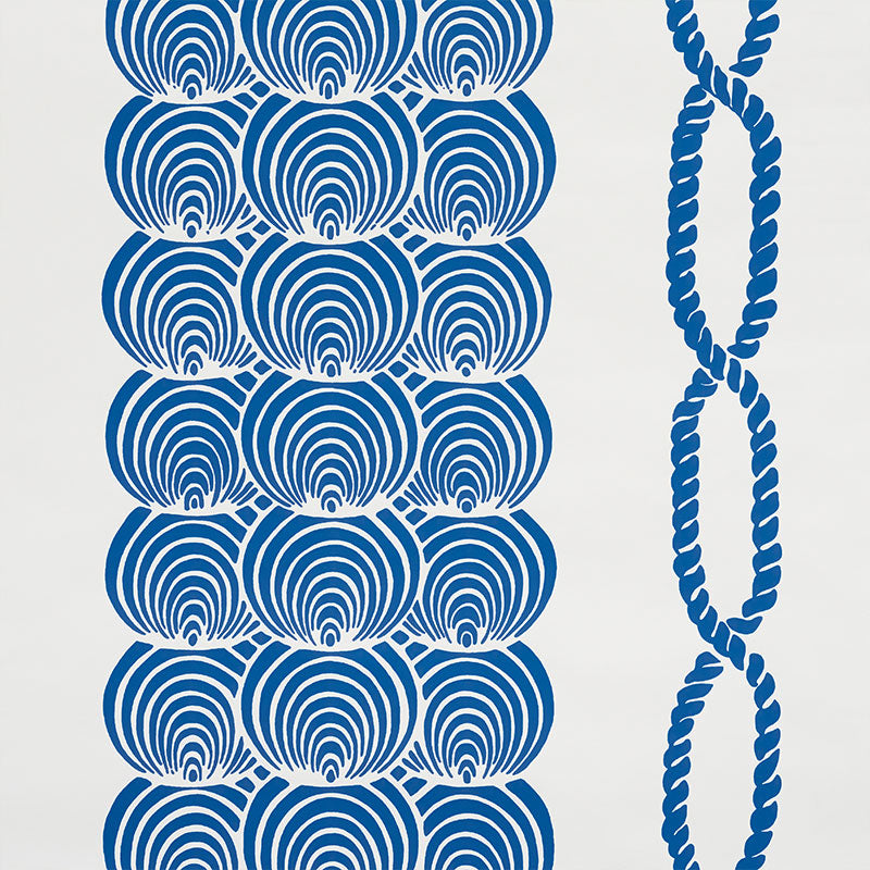 Coralline fabric in blue color - pattern number 5009430 - by Schumacher in the Nautilus collection