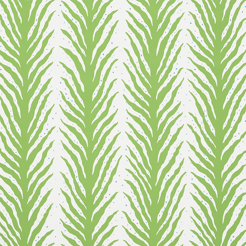 Creeping Fern fabric in moss color - pattern number 5009450 - by Schumacher in the Celerie Kemble collection