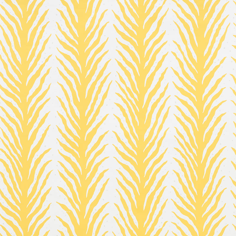 Creeping Fern fabric in lemonade color - pattern number 5009452 - by Schumacher in the Celerie Kemble collection