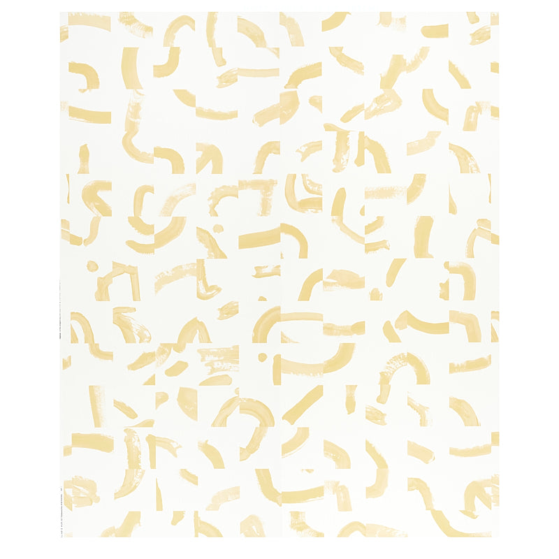 Sepiessa Panel Set wallpaper in yellow color - pattern number 5009493 - by Schumacher in the Caroline Z Hurley II collection