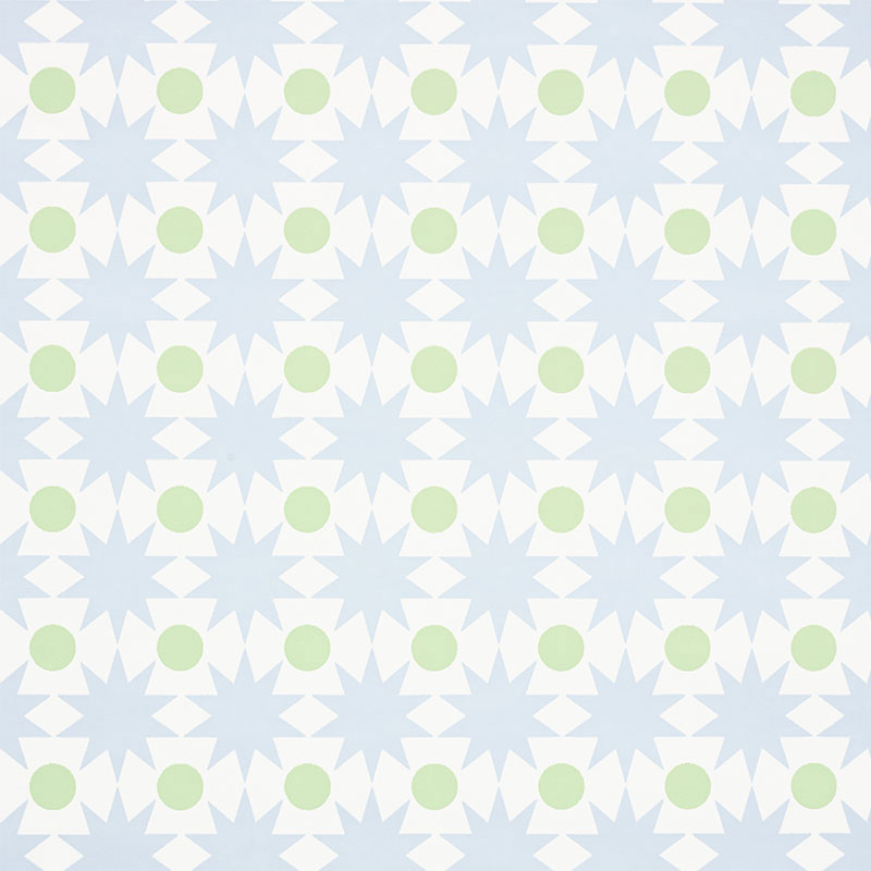 Cosmos wallpaper in sky color - pattern number 5009560 - by Schumacher in the Studio Bon collection