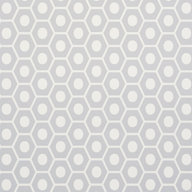 Queen B wallpaper in grey color - pattern number 5009573 - by Schumacher in the Studio Bon collection
