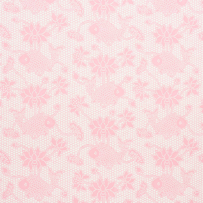 Lotus Batik fabric in pink color - pattern number 5009752 - by Schumacher in the Nautilus collection