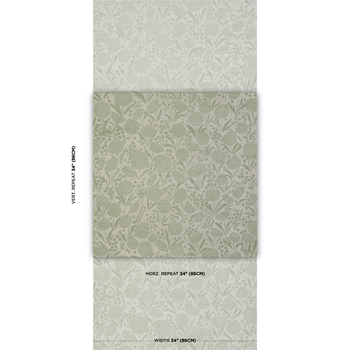 Chrysanthemum Sisal Wallpaper in willow color - pattern number 5009785 - by Schumacher in the Perennial Favorites collection