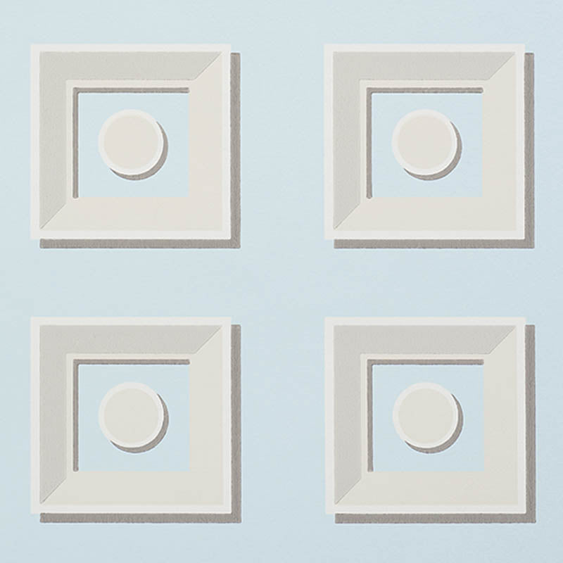 Marcel fabric in sky color - pattern number 5009882 - by Schumacher in the Trompe L Oeil collection