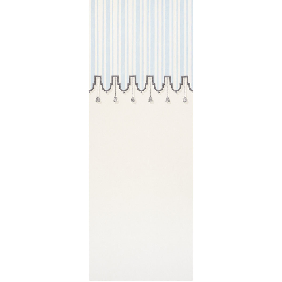 Villa Panel fabric in sky color - pattern number 5009911 - by Schumacher in the Trompe L Oeil collection