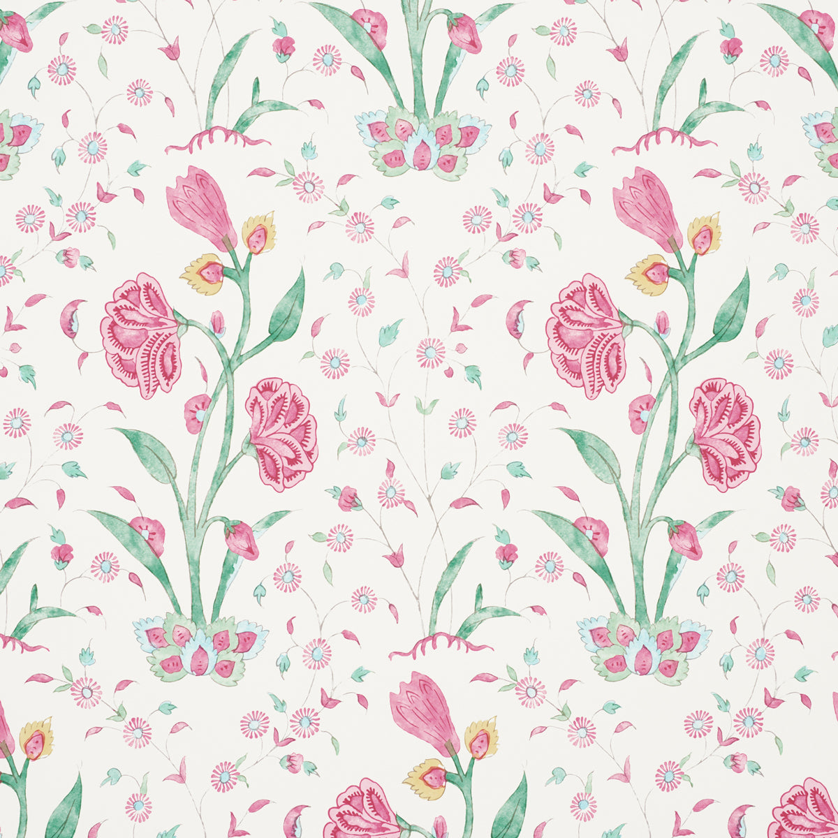 Khilana Floral Pink 5009953 Wallpaper by Schumacher - Wallpapers To Go