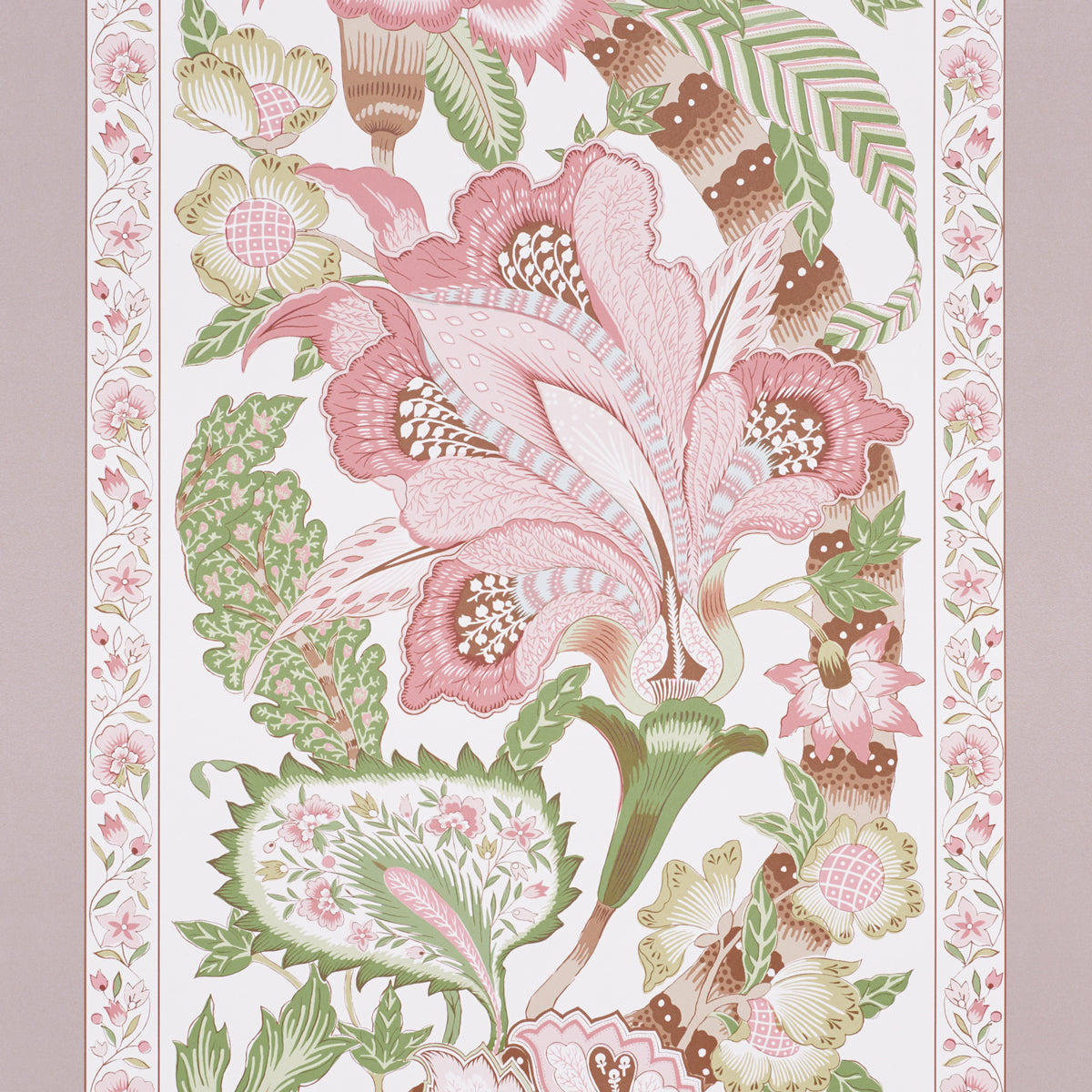 Anjou Stripe wallpaper in blush color - pattern number 5010171 - by Schumacher in the Timothy Corrigan collection