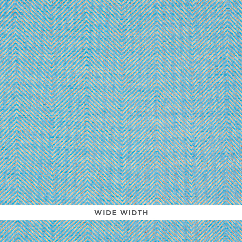 Herringbone Paperweave fabric in sky color - pattern number 5010234 - by Schumacher in the Down To Earth Textured Wallcovering collection