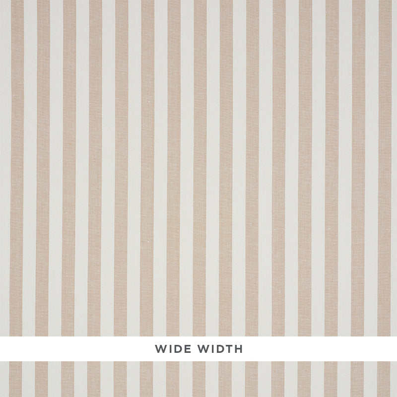 Linen Stripe fabric in sand color - pattern number 5010251 - by Schumacher in the Down To Earth Textured Wallcovering collection