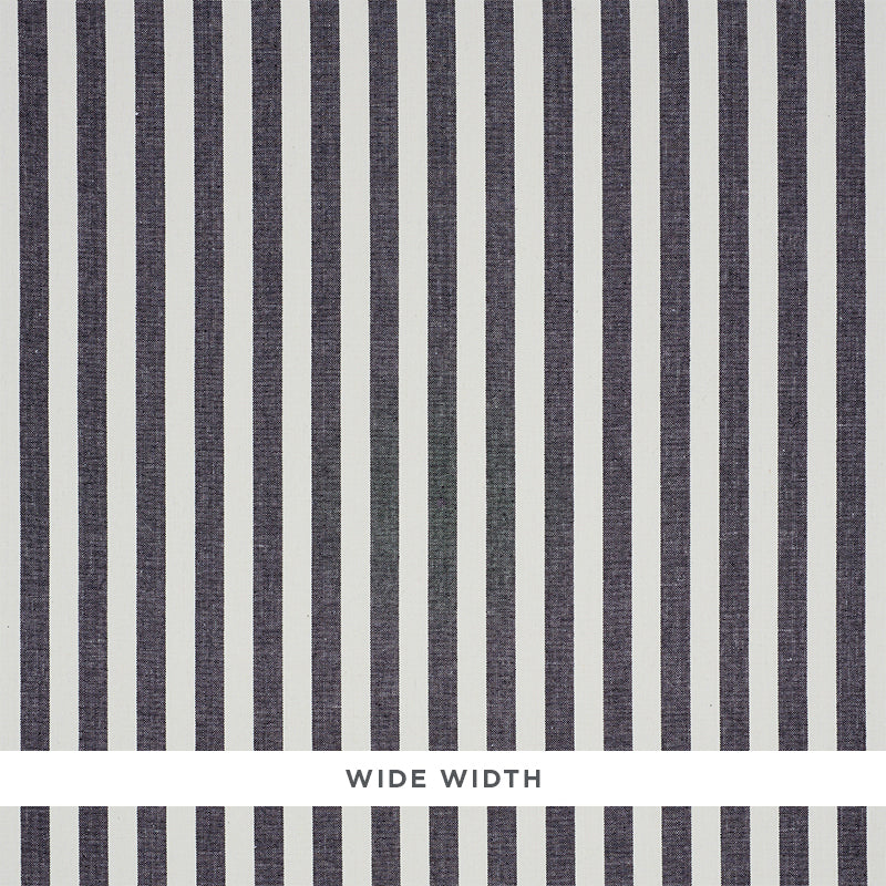 Linen Stripe fabric in black color - pattern number 5010255 - by Schumacher in the Down To Earth Textured Wallcovering collection