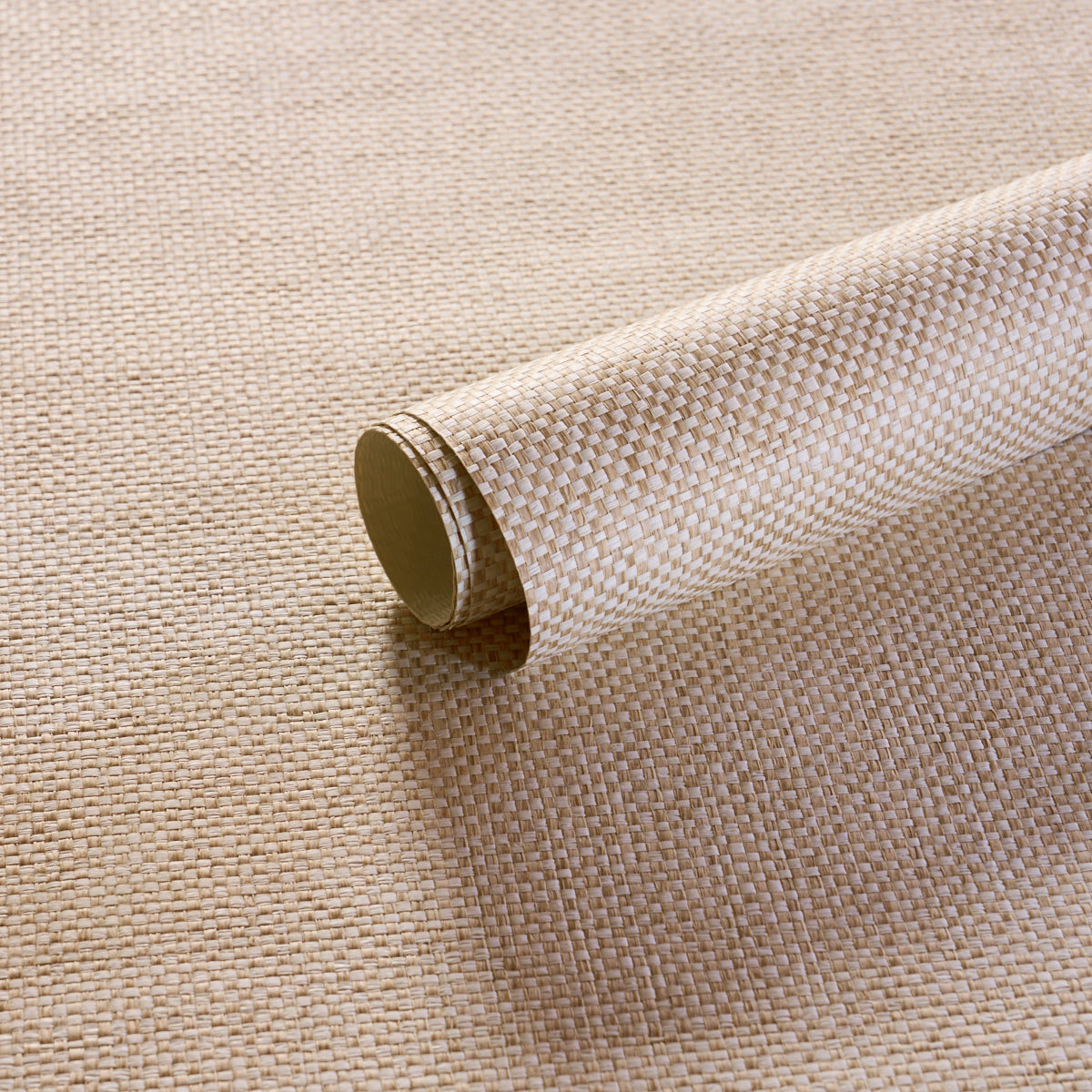 Tonal Paperweave Wallpaper in Wheat color - pattern number 5010297 - by Schumacher in the Perfect Basics Textured Wallcovering collection