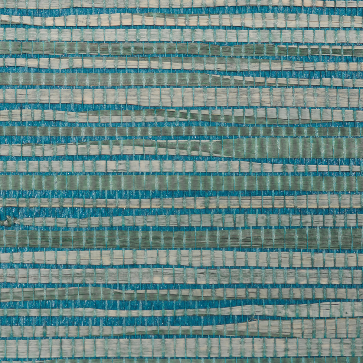 Dyed Raffia wallpaper in blue color - pattern number 5010341 - by Schumacher in the Down To Earth Textured Wallcovering collection