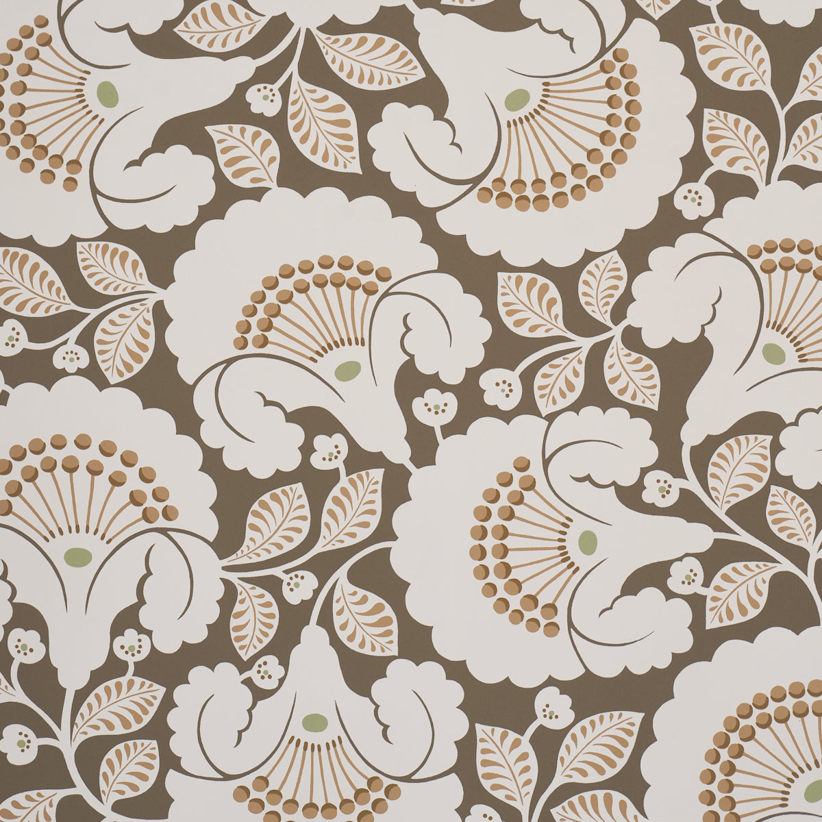 Jackie Wallpaper in brown color - pattern number 5010373 - by Schumacher in the Perennial Favorites collection