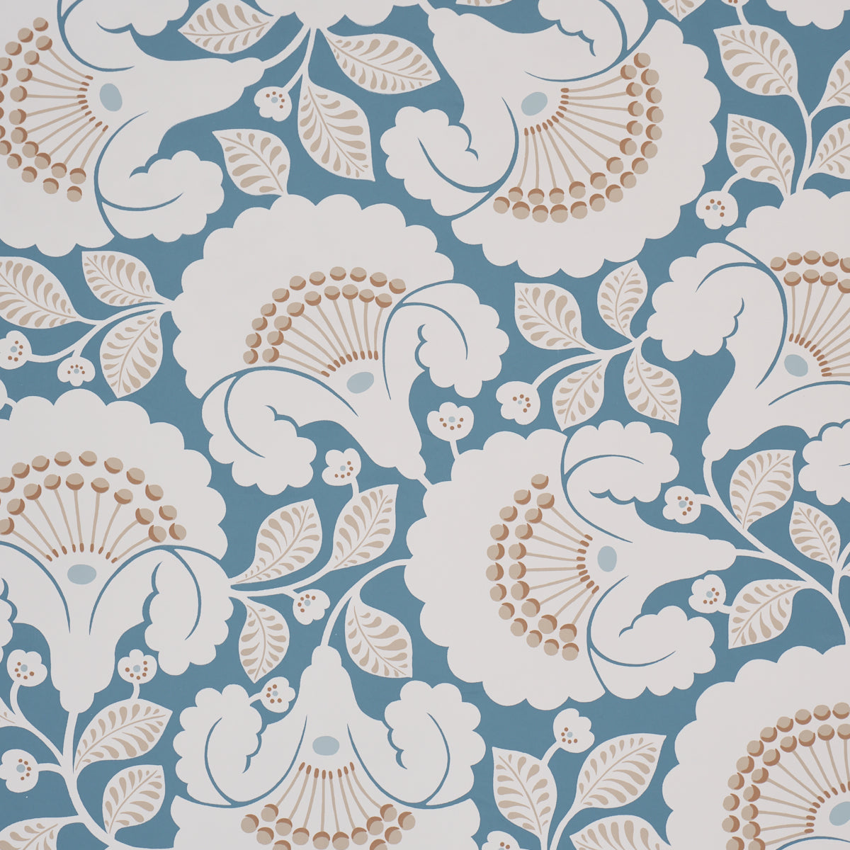 Jackie Wallpaper in indigo color - pattern number 5010374 - by Schumacher in the Perennial Favorites collection