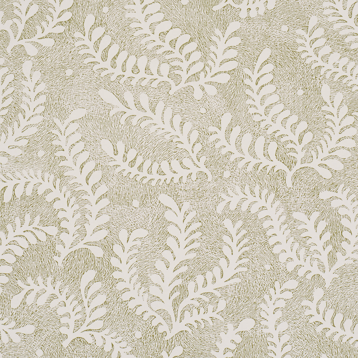 Etched Fern Wallpaper in green color - pattern number 5010383 - by Schumacher in the Perennial Favorites collection
