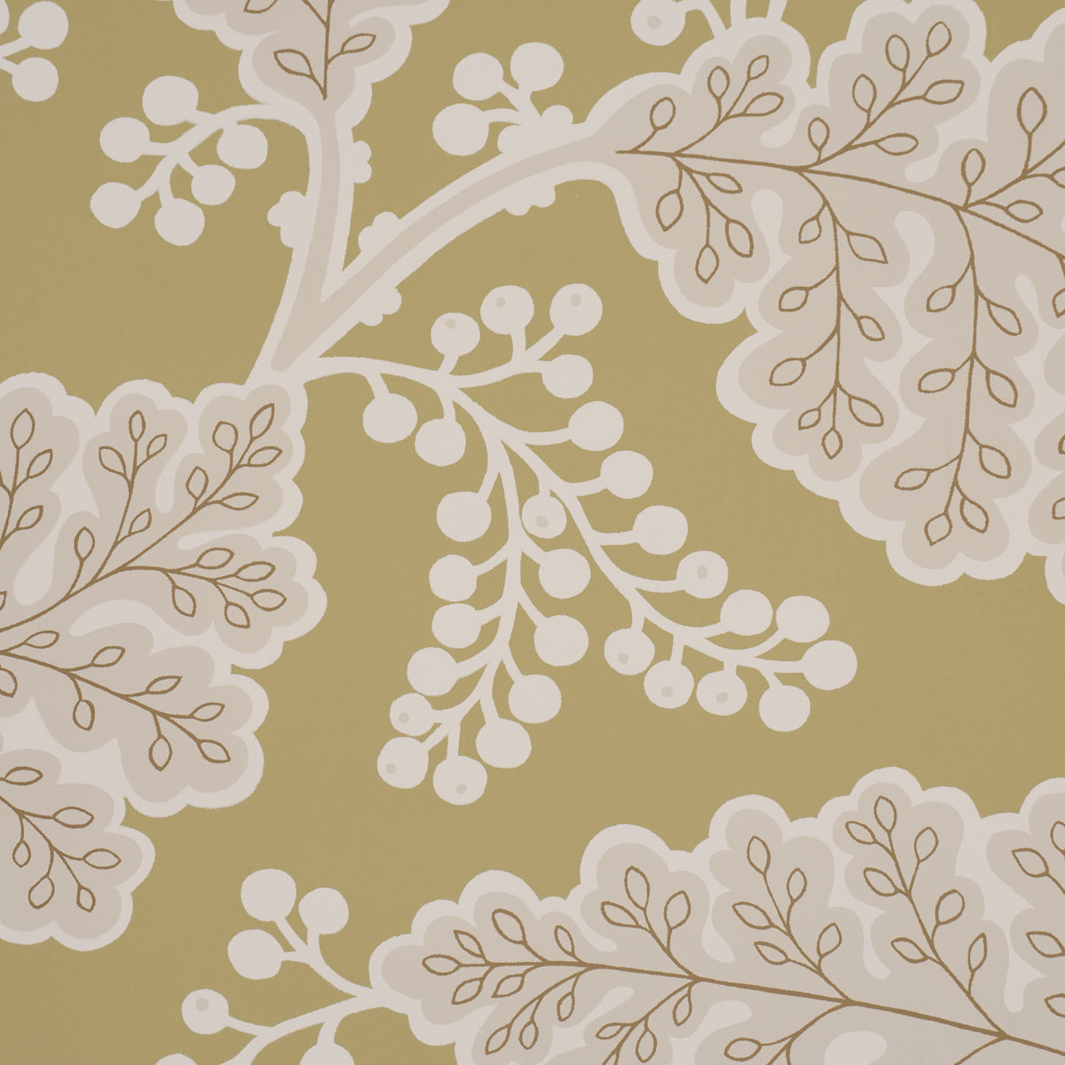 Estelle Wallpaper in sage color - pattern number 5010394 - by Schumacher in the Perennial Favorites collection