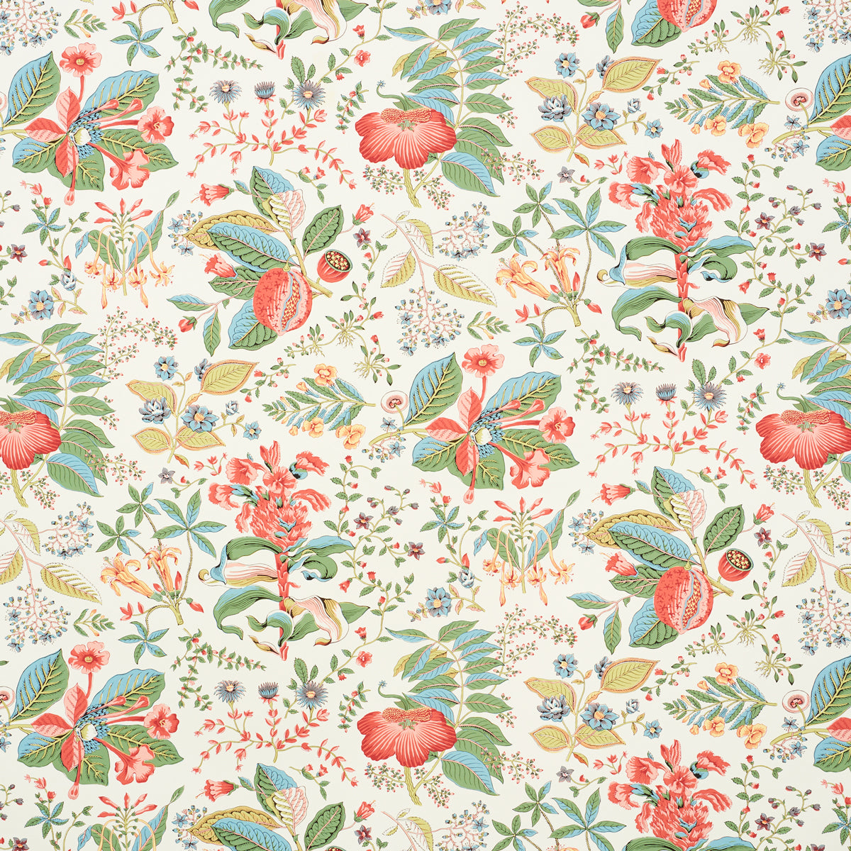 Pomegranate Botanical fabric in document color - pattern number 5010441 - by Schumacher in the Signature Schumacher collection