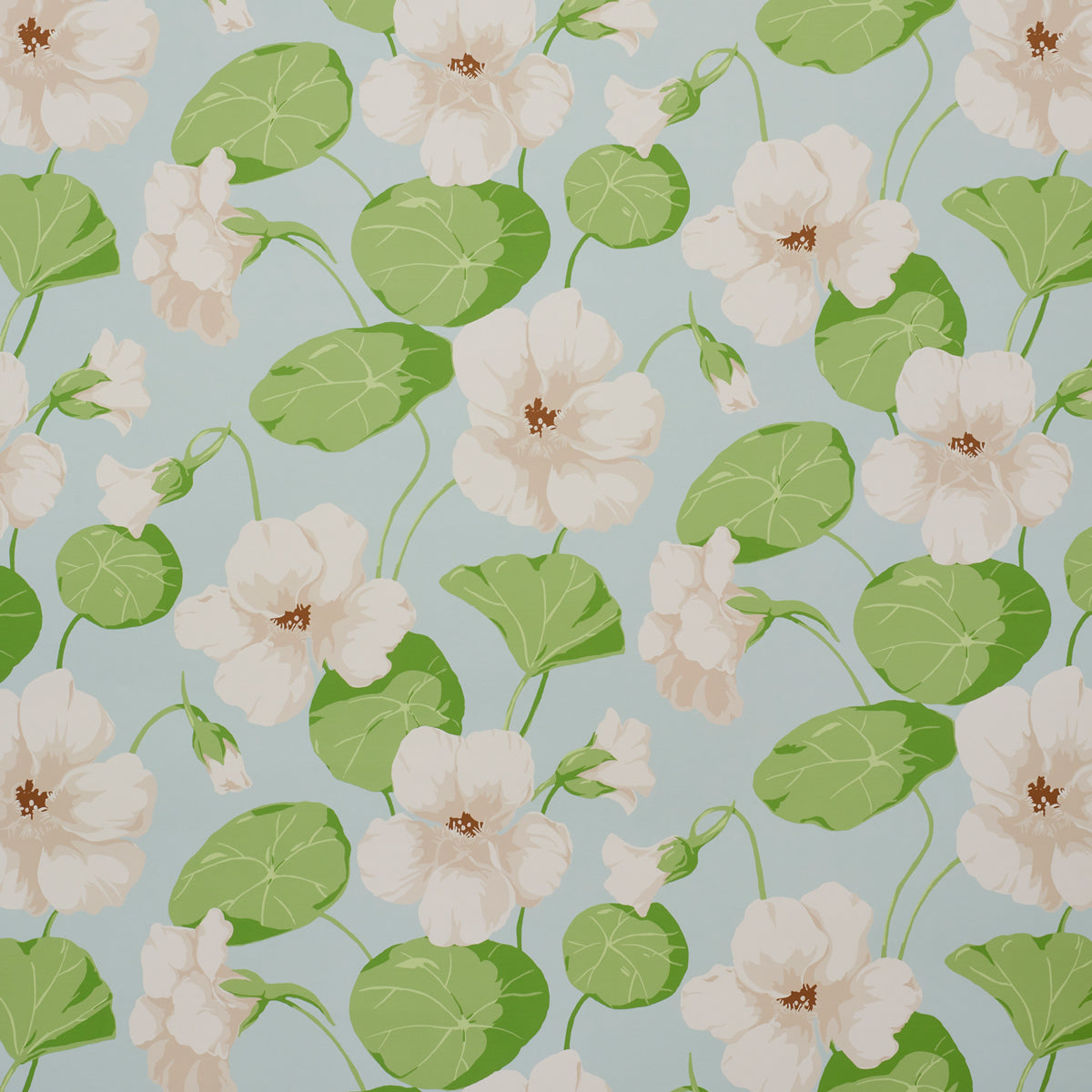 Nasturtium fabric in sky color - pattern number 5010471 - by Schumacher in the Signature Schumacher collection