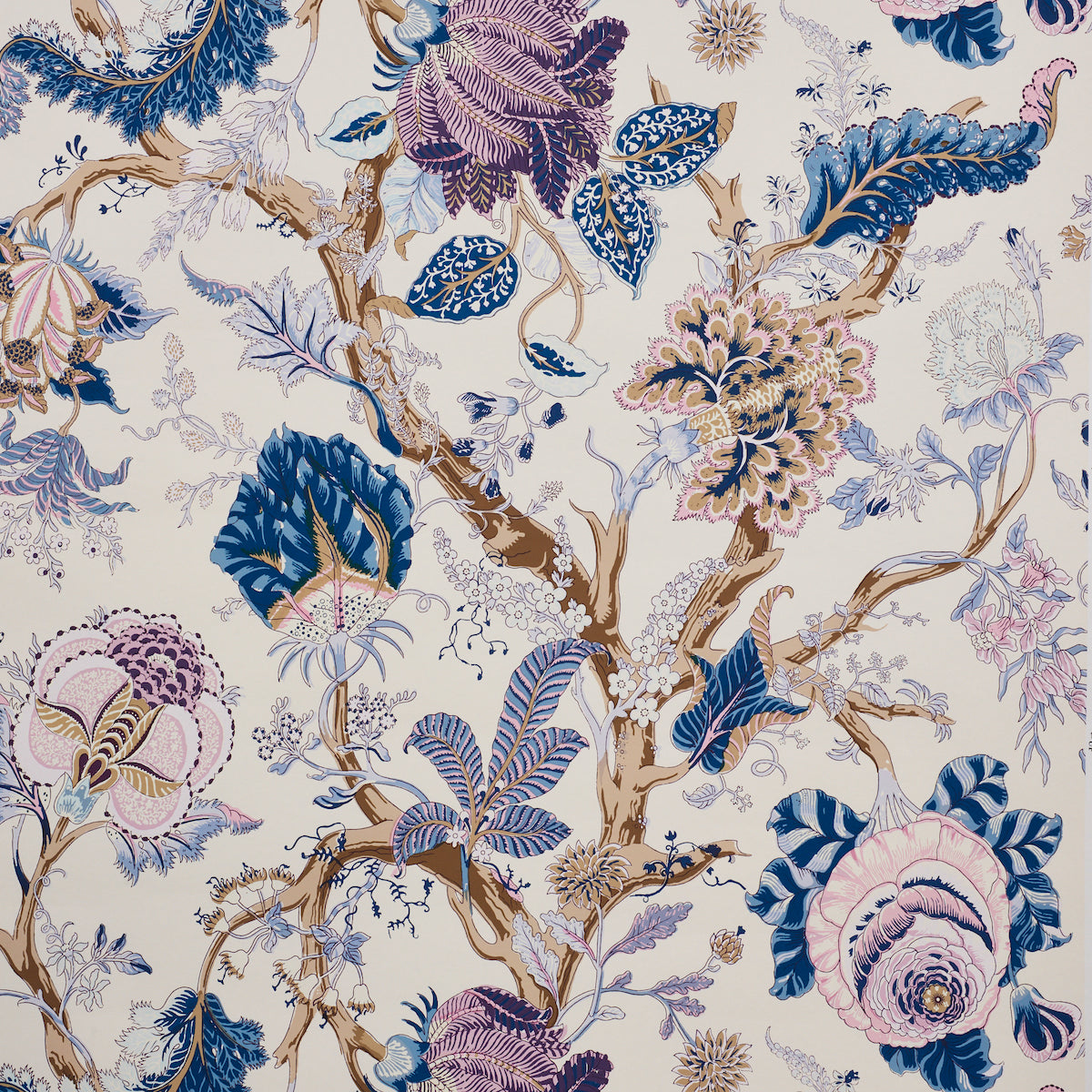 Indian Arbre fabric in hyacinth color - pattern number 5010490 - by Schumacher in the Signature Schumacher collection