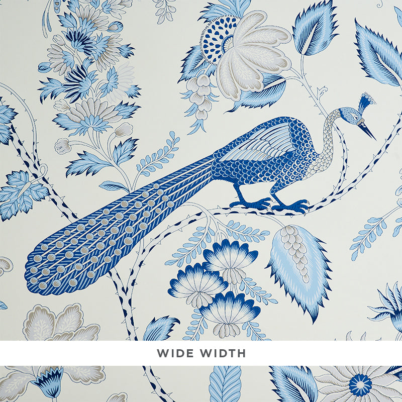 Campagne fabric in bleu and gris color - pattern number 5010511 - by Schumacher in the Signature Schumacher collection