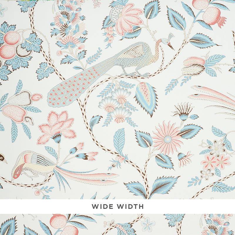 Campagne fabric in peacock and rouge color - pattern number 5010512 - by Schumacher in the Signature Schumacher collection