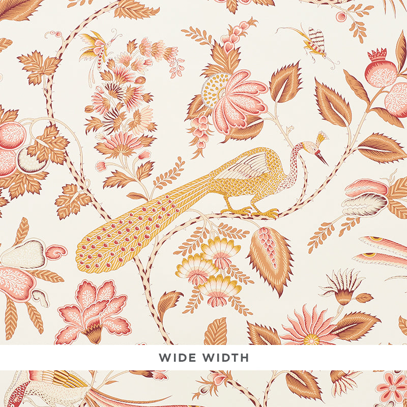 Campagne fabric in rose and ochre color - pattern number 5010513 - by Schumacher in the Signature Schumacher collection