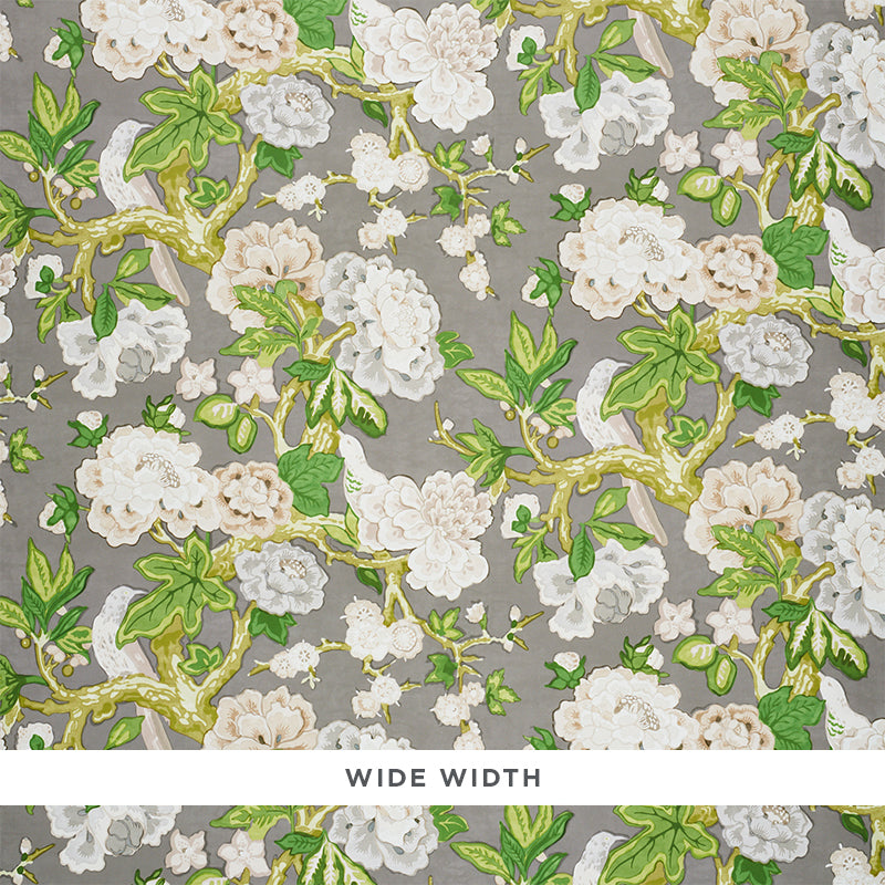 Bermuda Blossoms fabric in slate color - pattern number 5010521 - by Schumacher in the Signature Schumacher collection