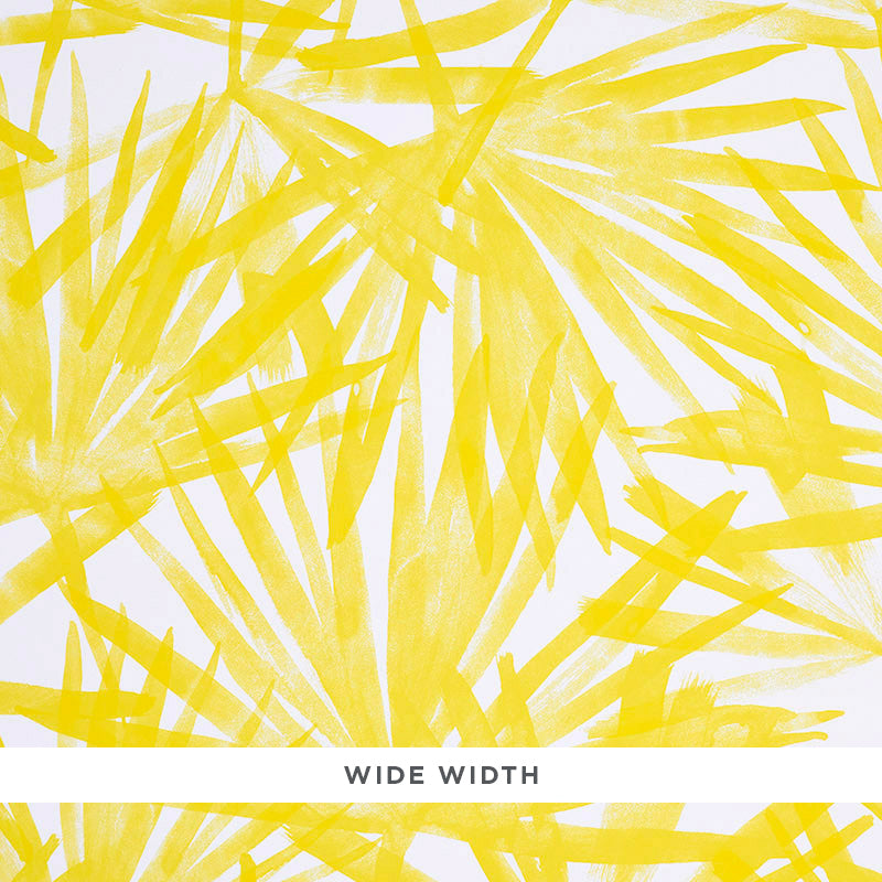 Sunlit Palm wallpaper in yellow color - pattern number 5010561 - by Schumacher in the Tropicana collection