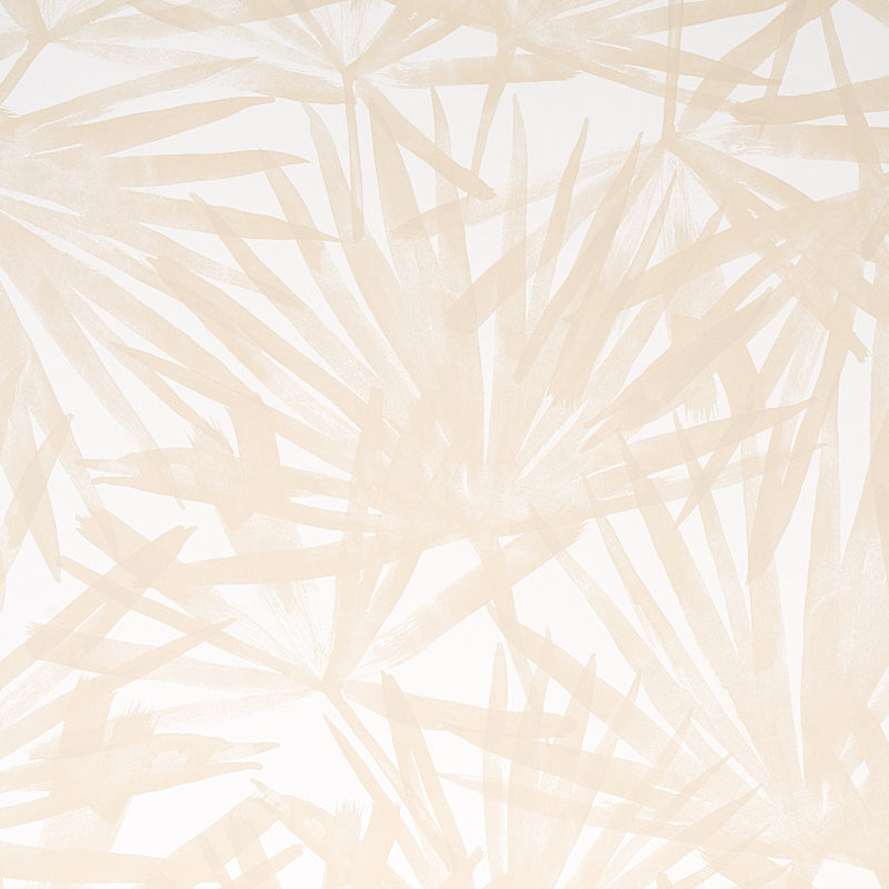 Sunlit Palm fabric in sand color - pattern number 5010563 - by Schumacher in the Natura collection