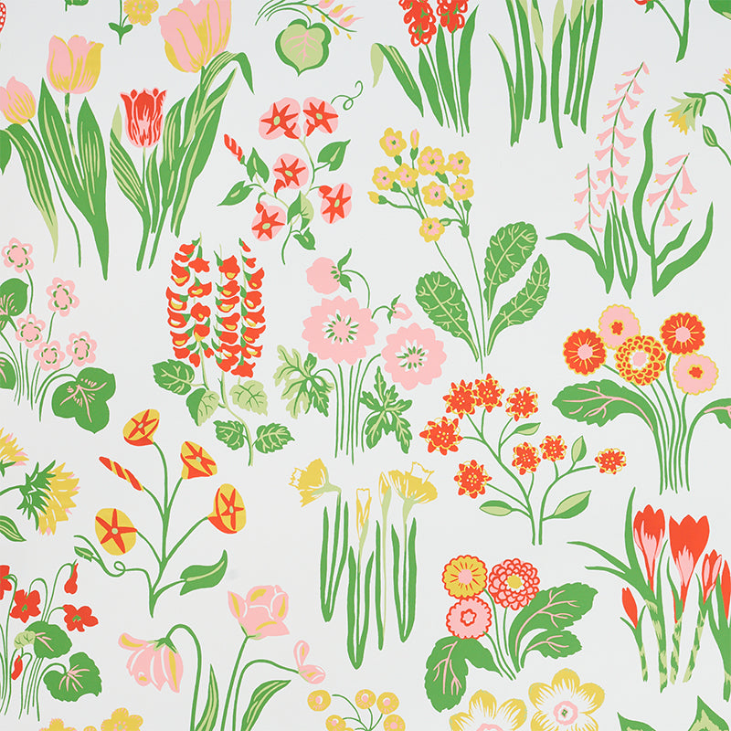 Carly fabric in pink color - pattern number 5010770 - by Schumacher in the Flower Power collection