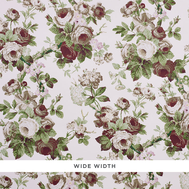 Nancy Floral wallpaper in grisaille color - pattern number 5010841 - by Schumacher in the Signature Schumacher collection