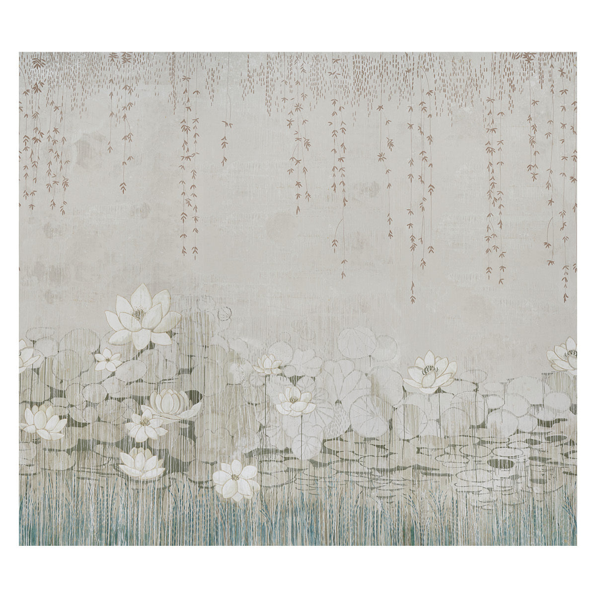 Chatoyant Panel Set fabric in leaf color - pattern number 5010891 - by Schumacher in the Colette Cosentino collection