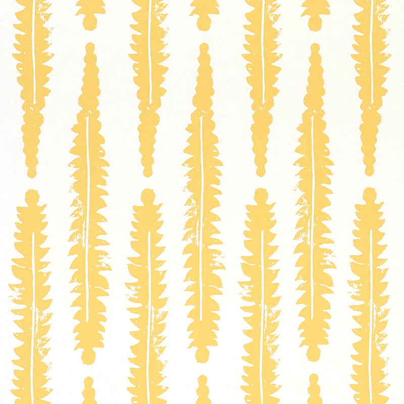 Fern fabric in mustard color - pattern number 5011112 - by Schumacher in the Molly Mahon Prints collection