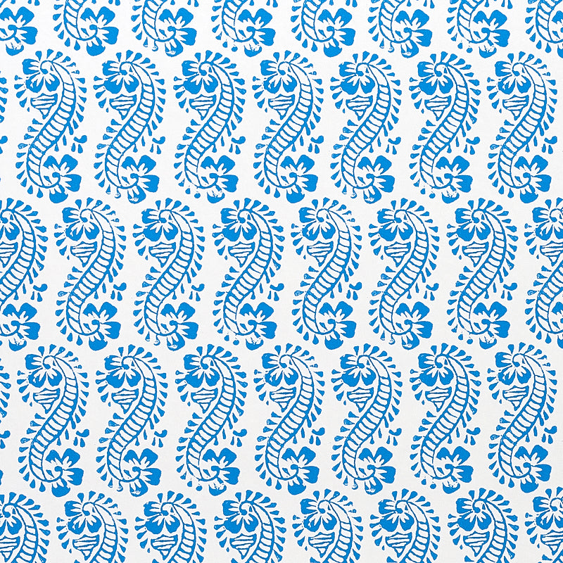 Lani fabric in blue color - pattern number 5011120 - by Schumacher in the Molly Mahon Prints collection