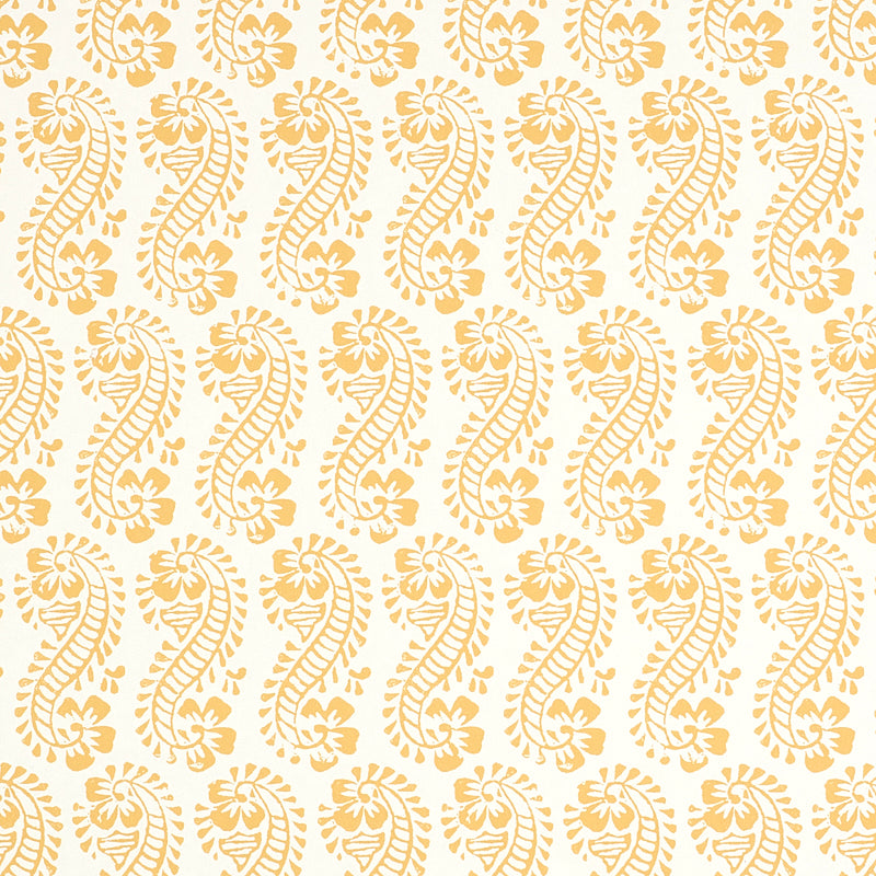 Lani fabric in gold color - pattern number 5011121 - by Schumacher in the Molly Mahon Prints collection